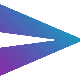 An arrow logo, featuring a gradient blend of blue and purple colours, showcasing movement and progress.