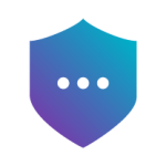 Shield icon with 3 dots centralised in the middle