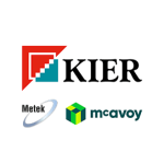 Kier, metek and Mcavoy logo in white circle