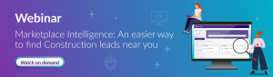webinar Call to action: Marketplace intelligence: an easier way to find construction leads near you